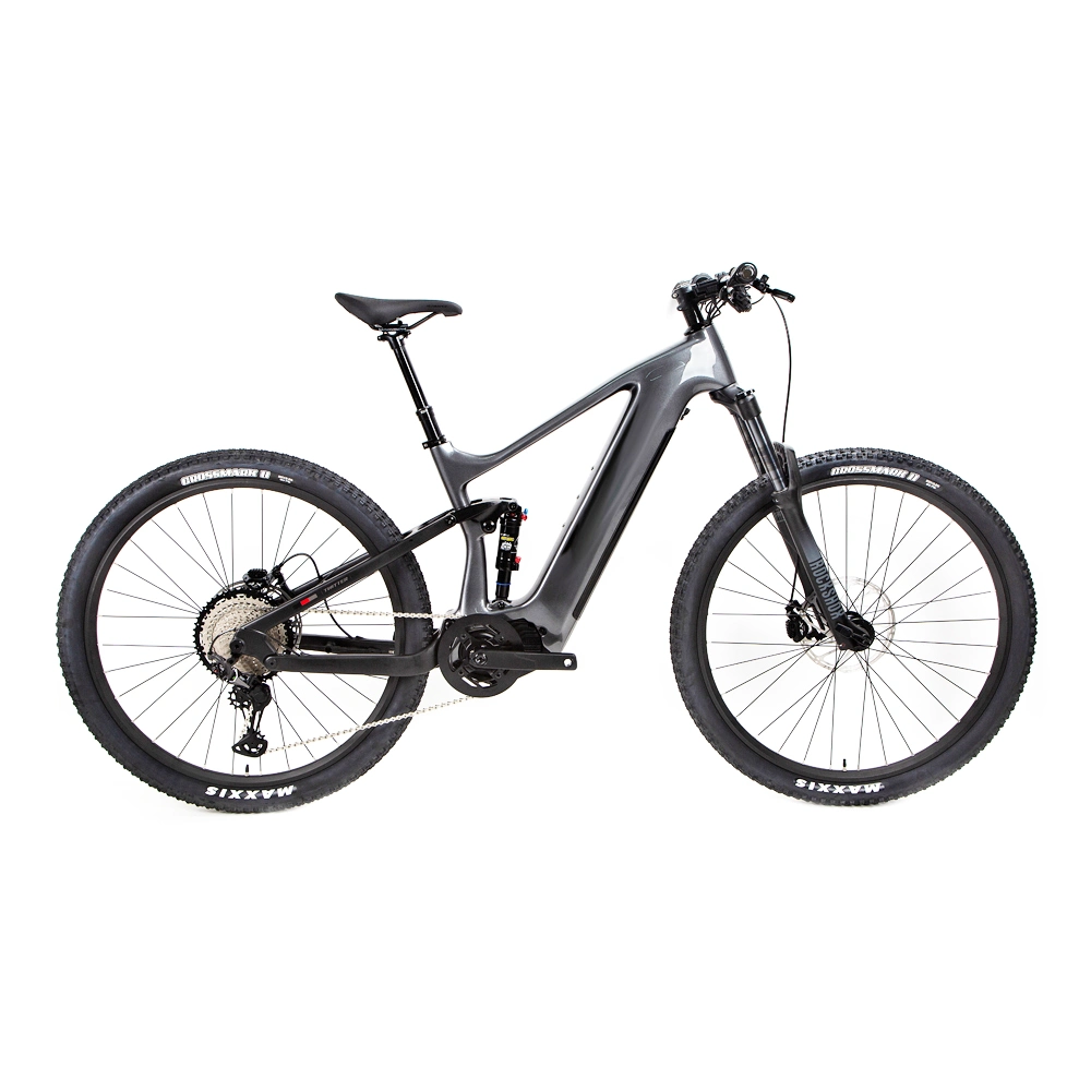 Galaxy Nuevo Diseño Fibra de carbono MID Drive Mountain Electric bicicleta Suspensión completa E bicicleta