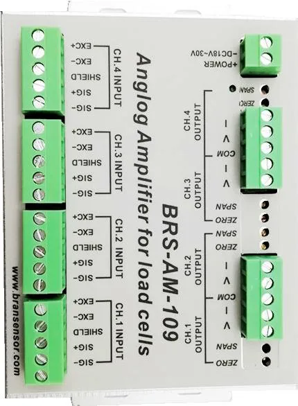 4-Channel Analog Amplifier / Transmitter with 4-20mA, 0&plusmn; 10V Signal Output (BRS-AM-109)