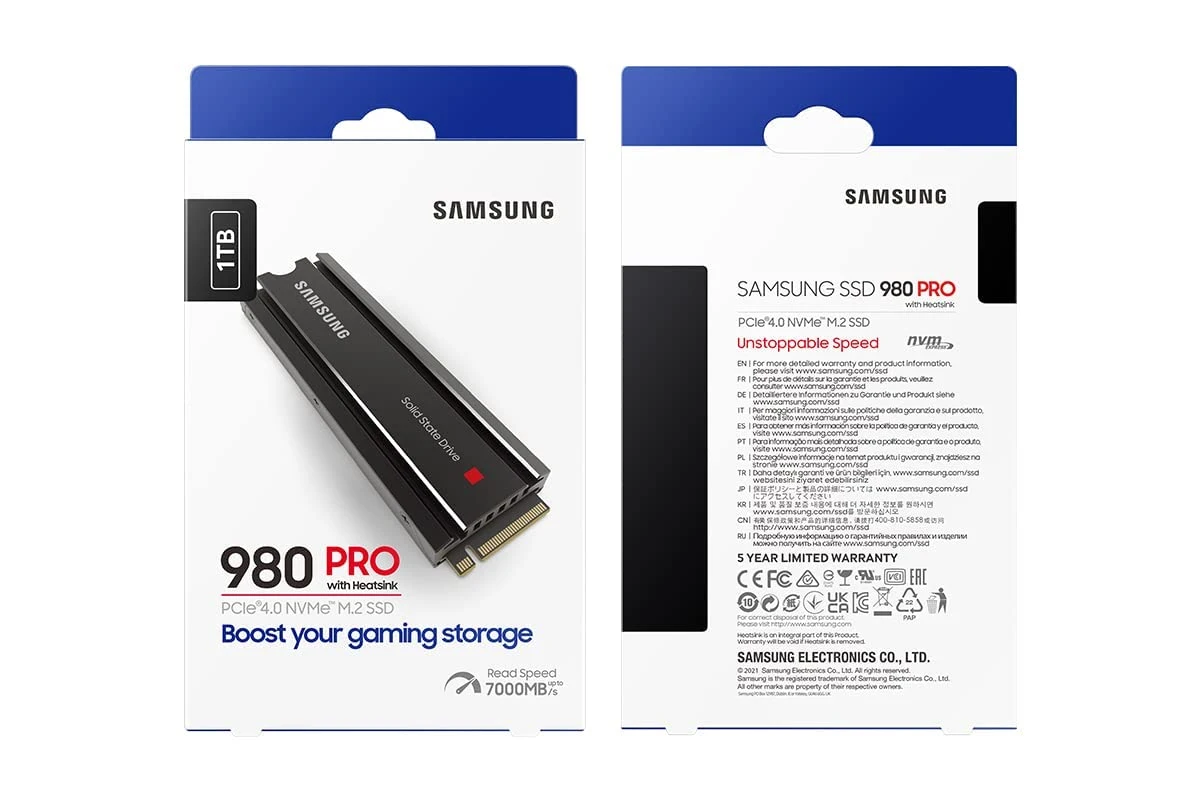 980 PRO SSD 2 to PCIe Nvme Gen 4 Gaming M. 2 carte mémoire interne SSD + 2 mo Adobe cc Photography, SSD Drive