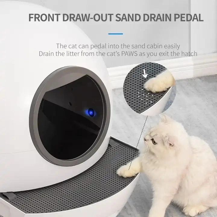 Multi Functional Sound Reminder Automatic Cat Litter Box Smart APP WiFi Control Cat Litter Tray Disinfection Odorless Cat Toilet