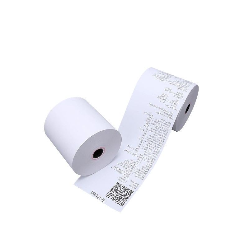 80mm*80mm with 12mm*17mm Black Plastic Thermal Paper