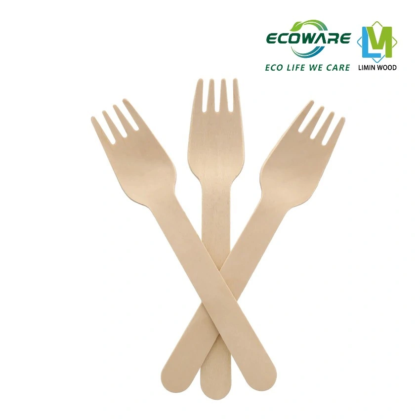 Natural Wooden Disposable High Quality Tableware Biodegradable Spoon Knife and Fork