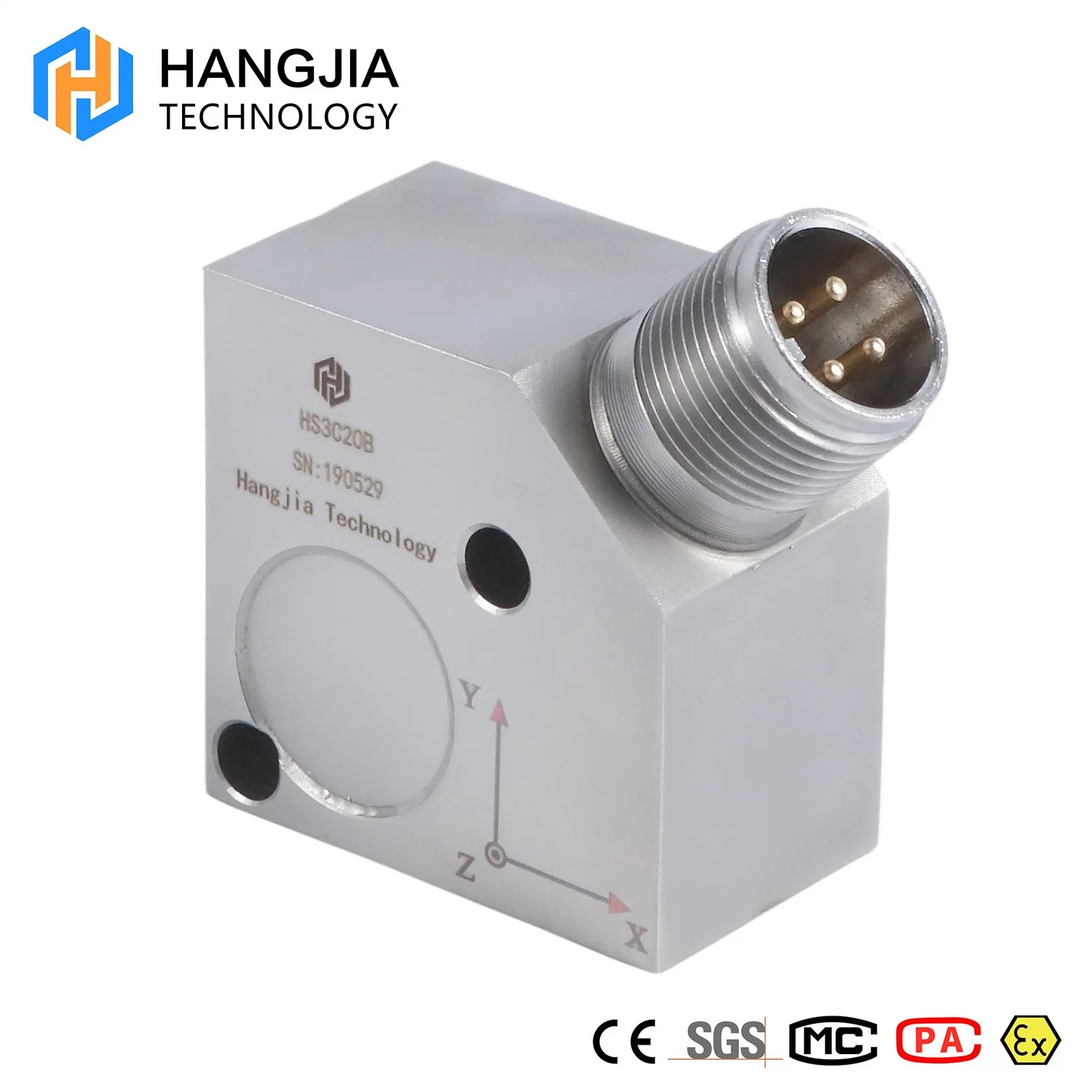 Hangjia HS3C Piezoelectric Triaxial& Integrative Vibration Speed Sensor