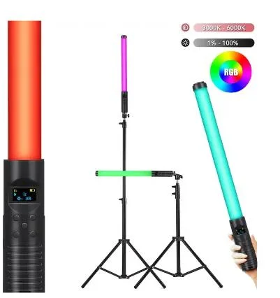 50cm RGB 2500K-9000K Handheld Stab Fernbedienung LED-Video Licht