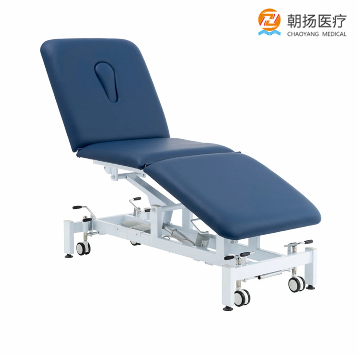 Cama eléctrica para clínica de spa, deporte y fisioterapia. Mesa de tratamiento y masaje.