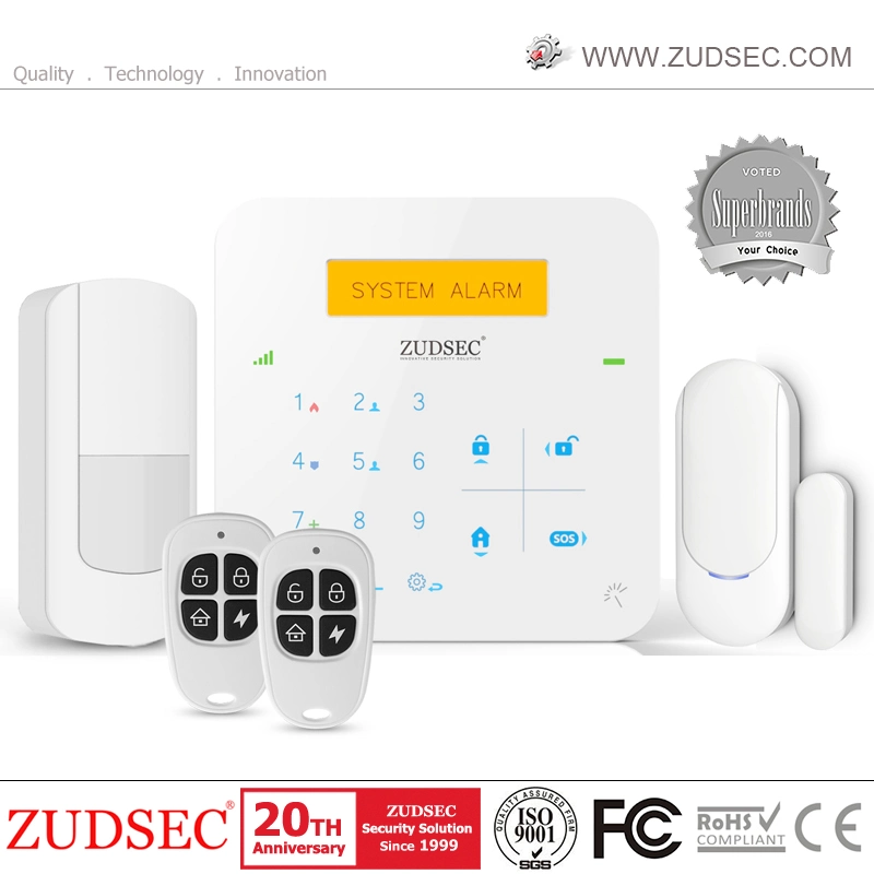 GSM Home Wireless Burglar Alarm with 30 Wireless Zones 4 Wire Zones