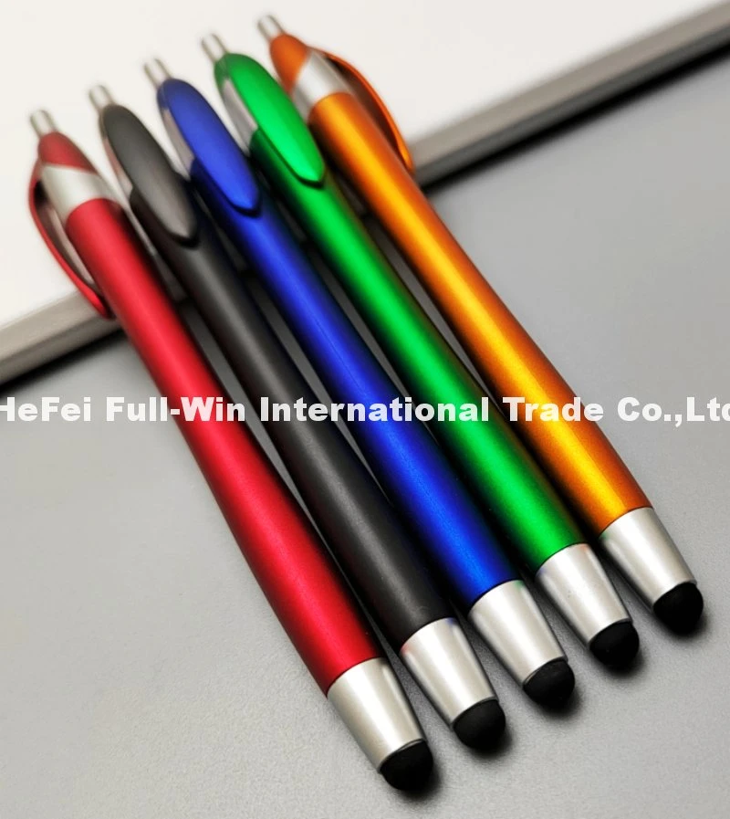 Smooth Writing Plastic Aluminum Ballpoint Ball Pens Office Stationery with Customer Logo