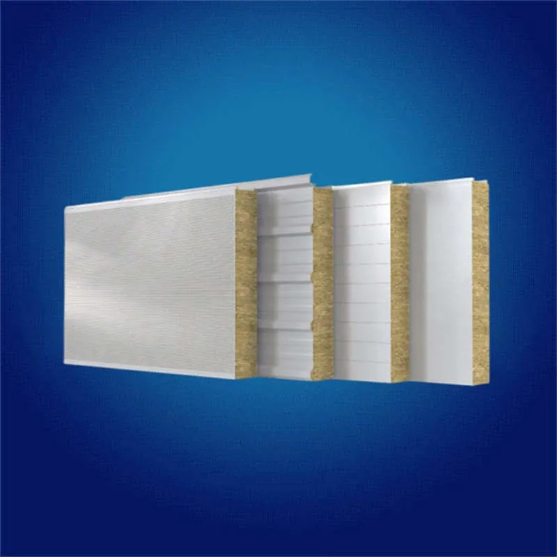 50mm, 75mm, 100mm, 150mm Prefabricated Building Material Rock Wool Sandwich Panel with Reasonable Price