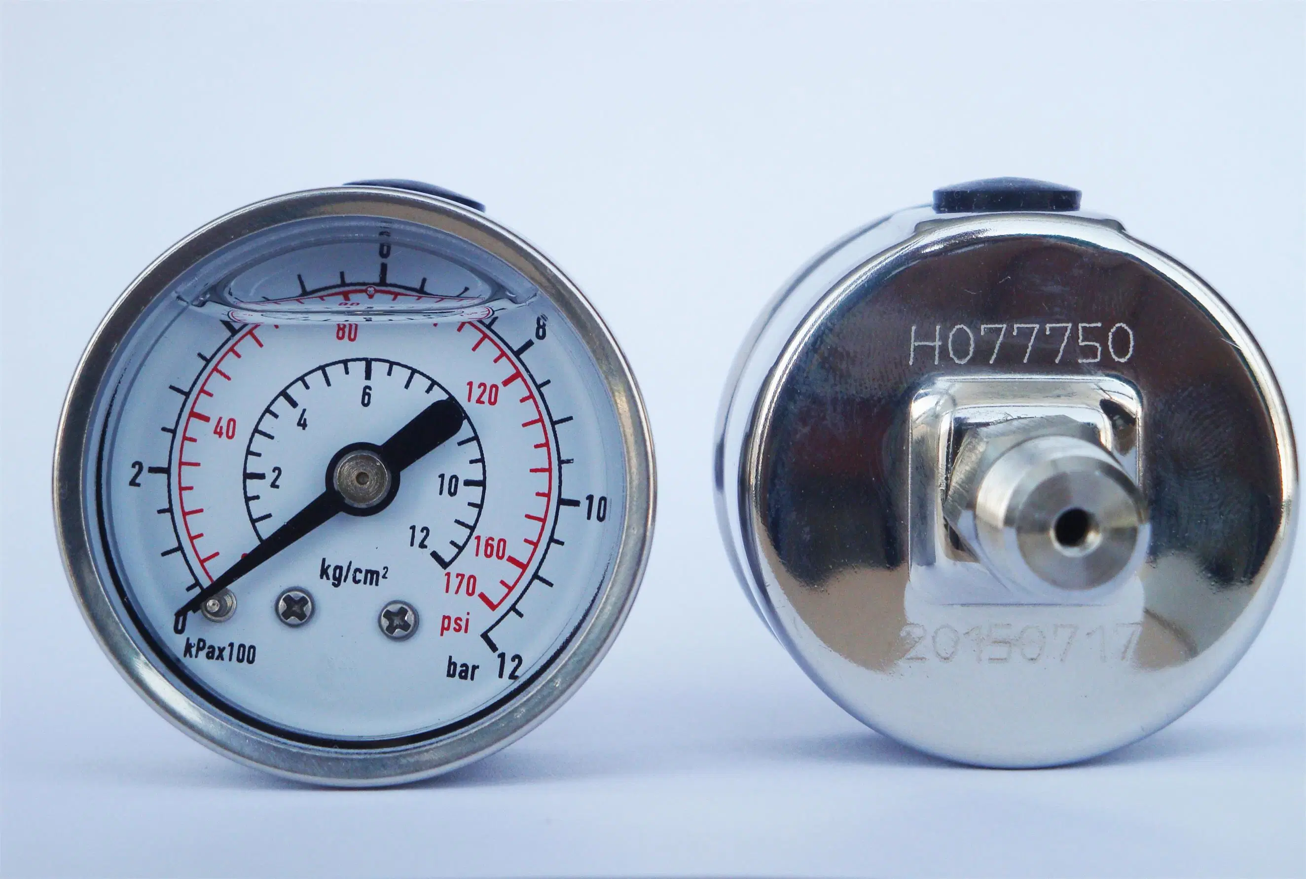 40mm All Stainless Steel Pressure Gauge Back Type 12 Bar