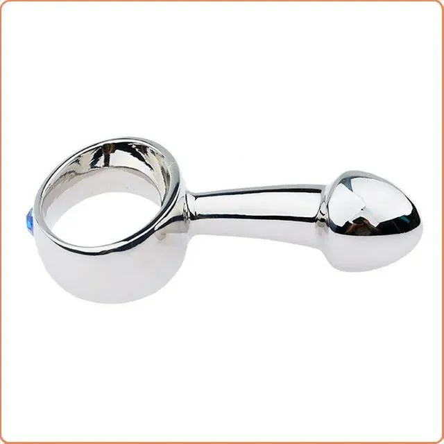 Conjunto de fichas de anel de puxar Tadpole Anal para massajador de produto adulto SM Metal Sex Toys