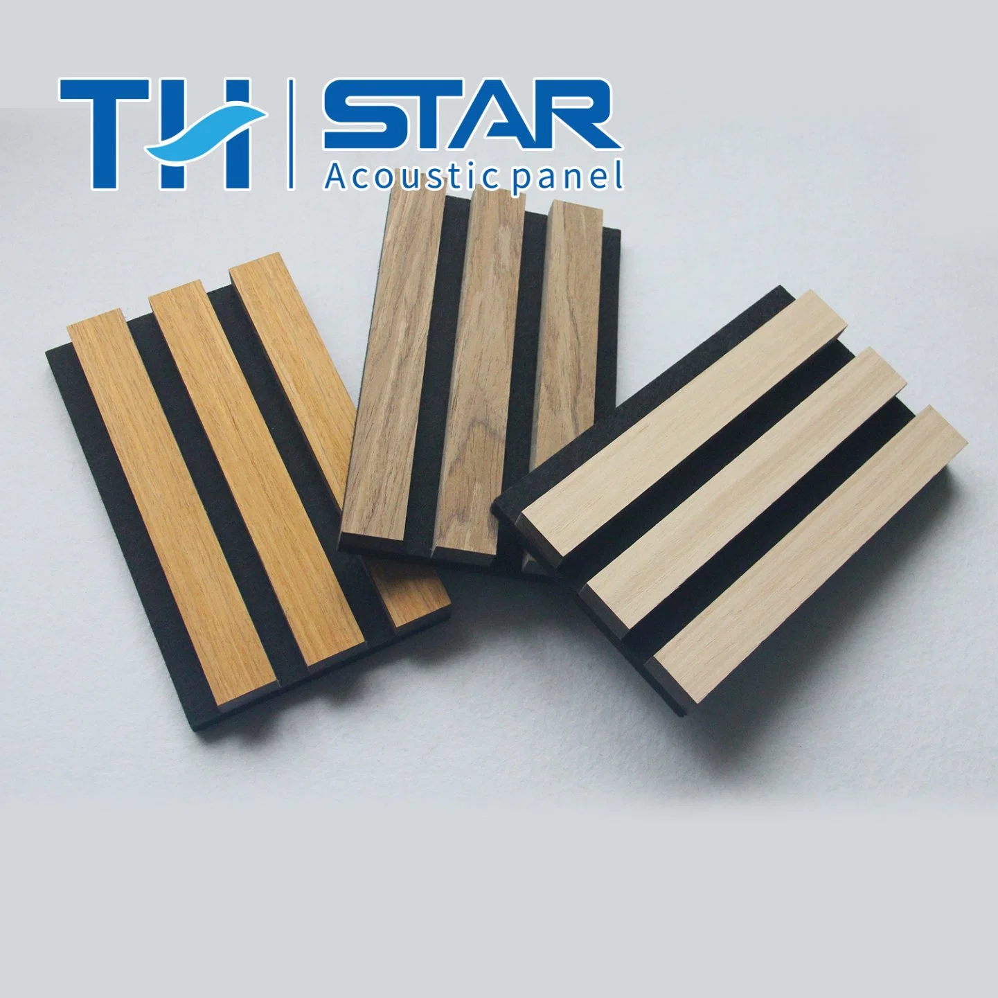 Eco Friendly Customize Size High Density Wooden Veneer MDF Slats with Polyester Fiber Board Soundproof Use Acoustic