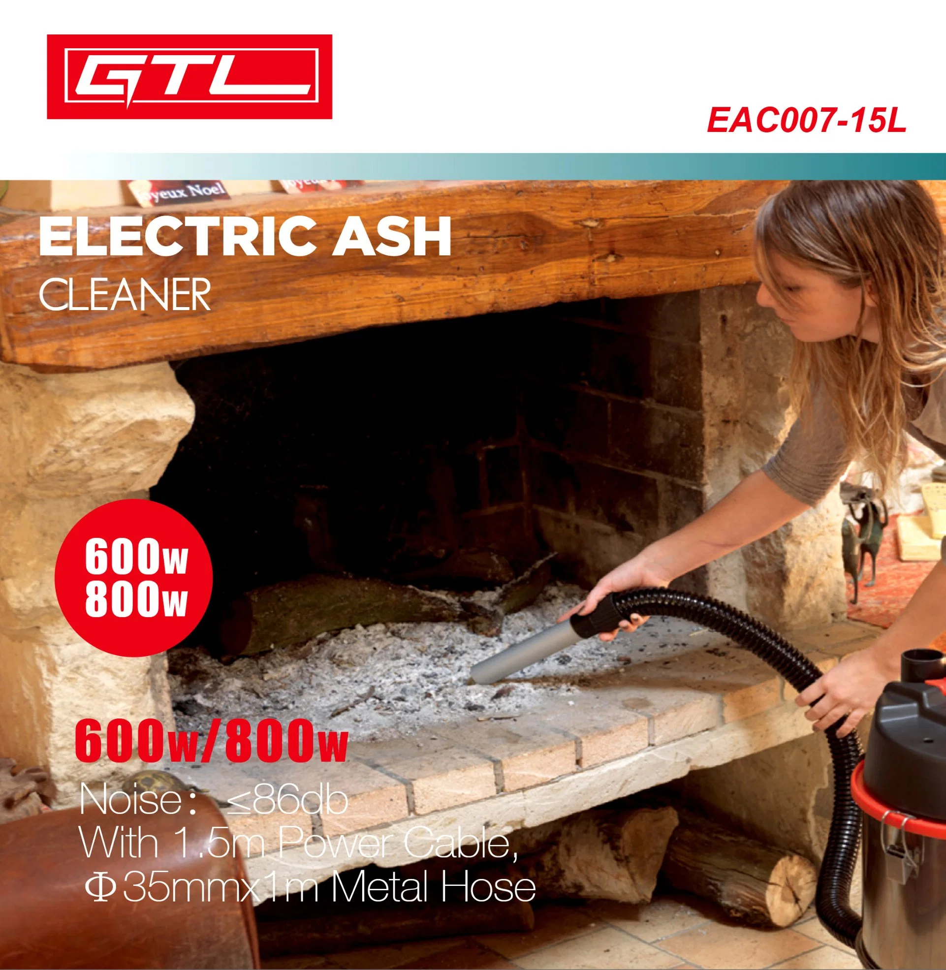 Electric Dust Vacuum Cleaner Machine 15L Ash Cleaner for Home Use (EAC007-15L)