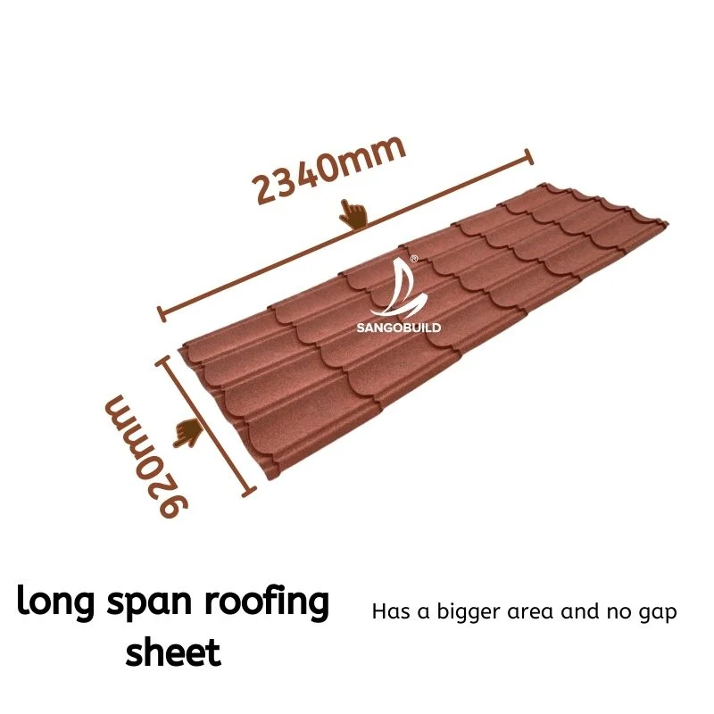 Shingles Roofing Roof Sheets Stone Coated Glazed Tile in Vietnam Saudi Arabia Togo Made in China