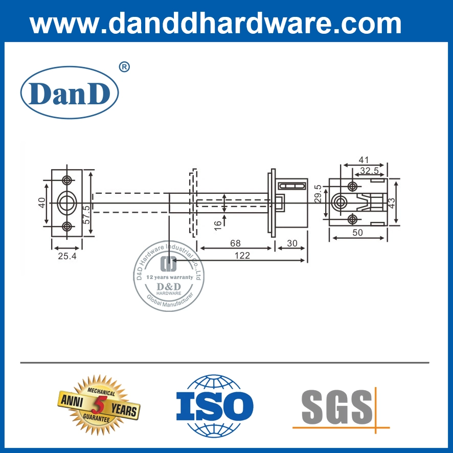 Stainless Steel Hardware Fitting Security Door Concealed Guard Chain