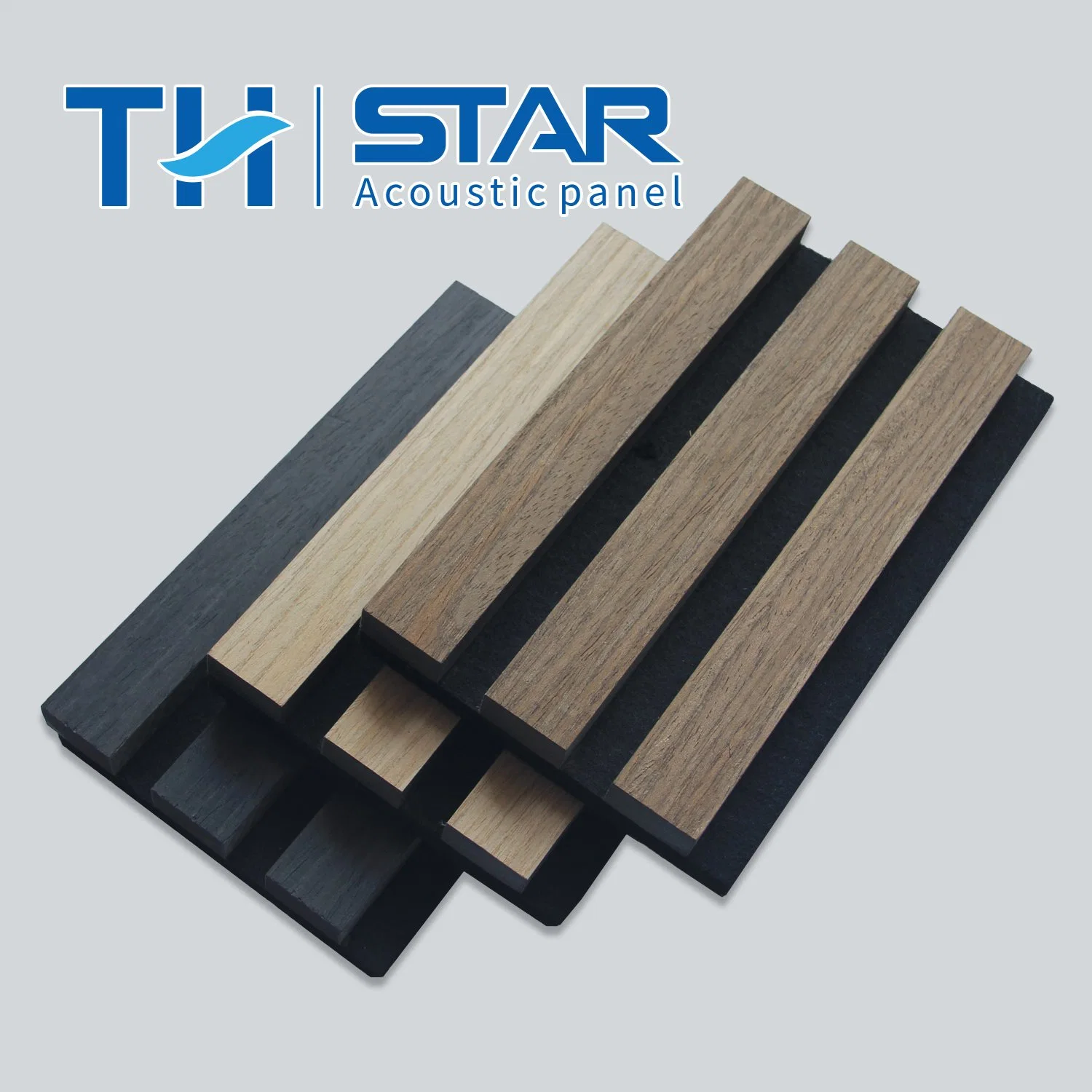 Placage en bois PET MDF Acoustic Wood Wall slatted Panels