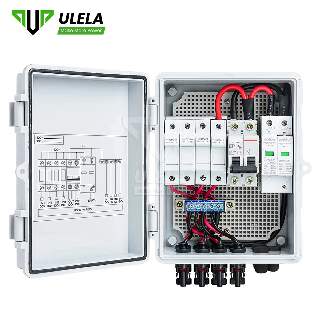 Ulela DC Combiner Box Solar Fabricators PV Combiner Box 4 String China 2 in 1 out DC AC Combiner Box