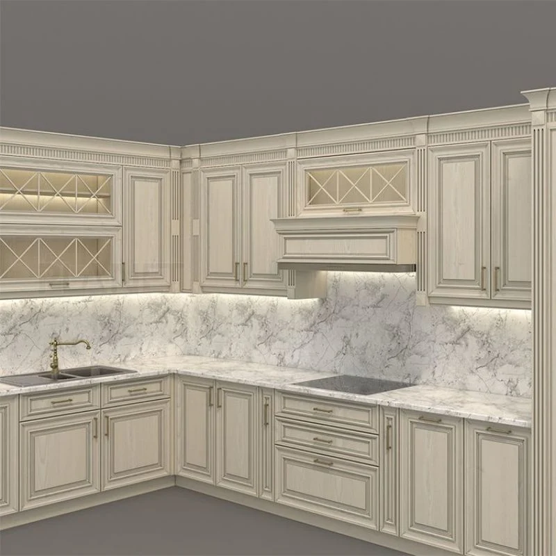 China Supplier Custom Wood Kitchen Cabinets Trade Modern Fitted Complete Kitchens Design Units