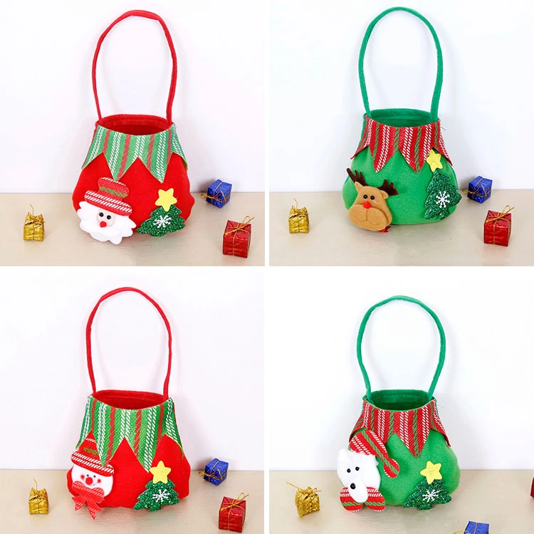 Festival Regalos Artesanía decoraciones de Navidad Candy Bag a medida niños llevar Bolsa