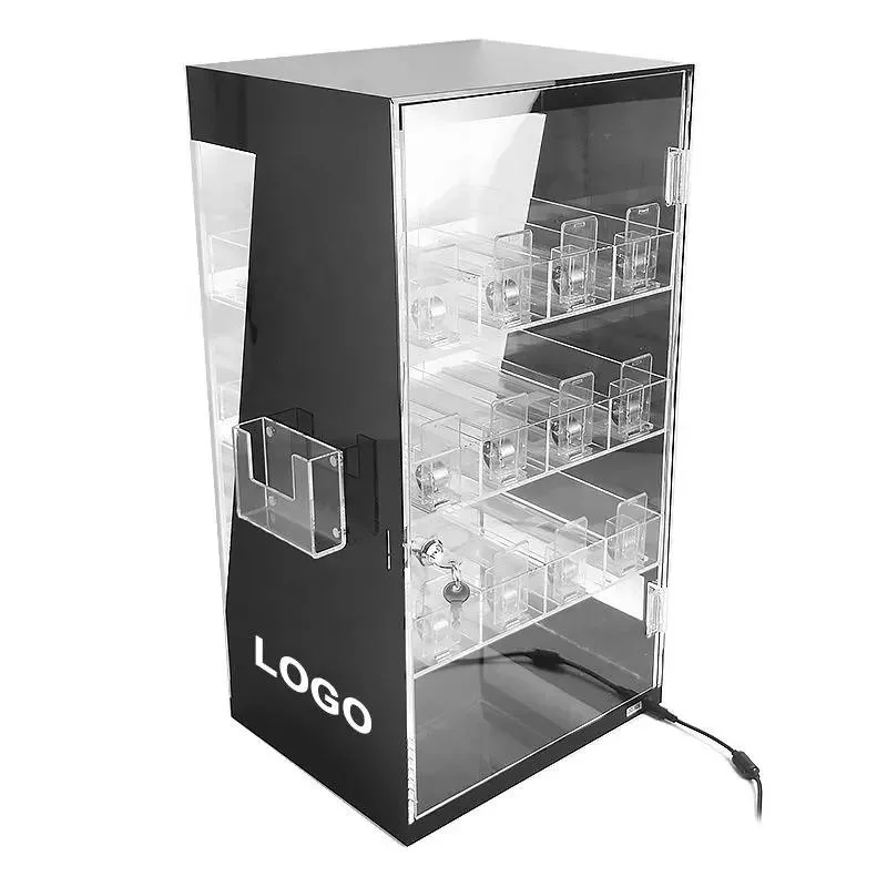 Auto Feed Products Spring Loaded Counter Shelf Cigarette Pusher Acrylic Display Stands