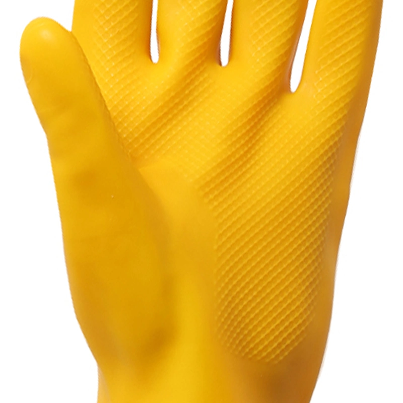 Látex natural 100% Látex amarillo hogar lavavajillas Limpieza de manos Guantes de goma