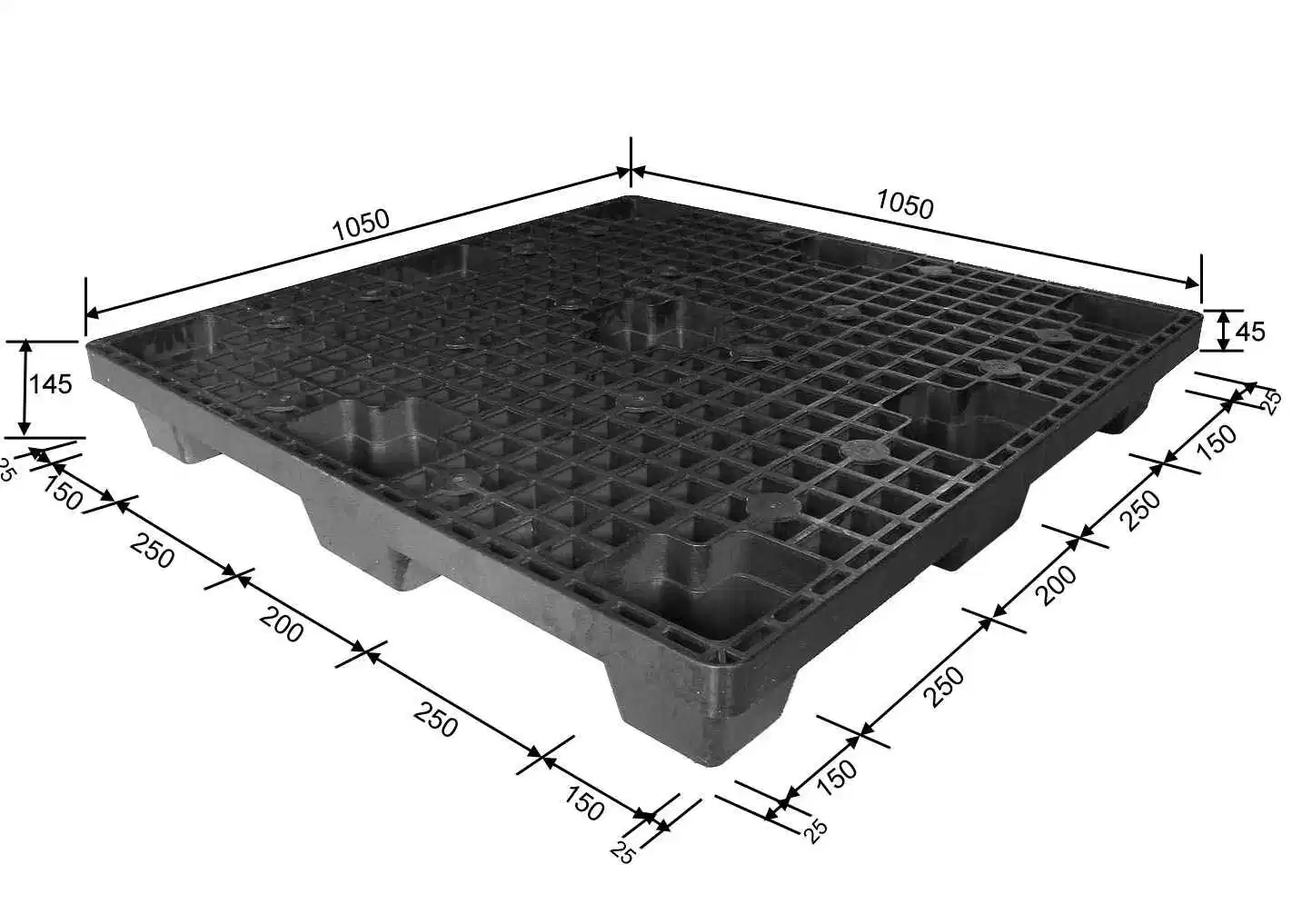 Wholesale/Supplier Heavy Duty Steel Reinforced HDPE Euro Plastic Pallets