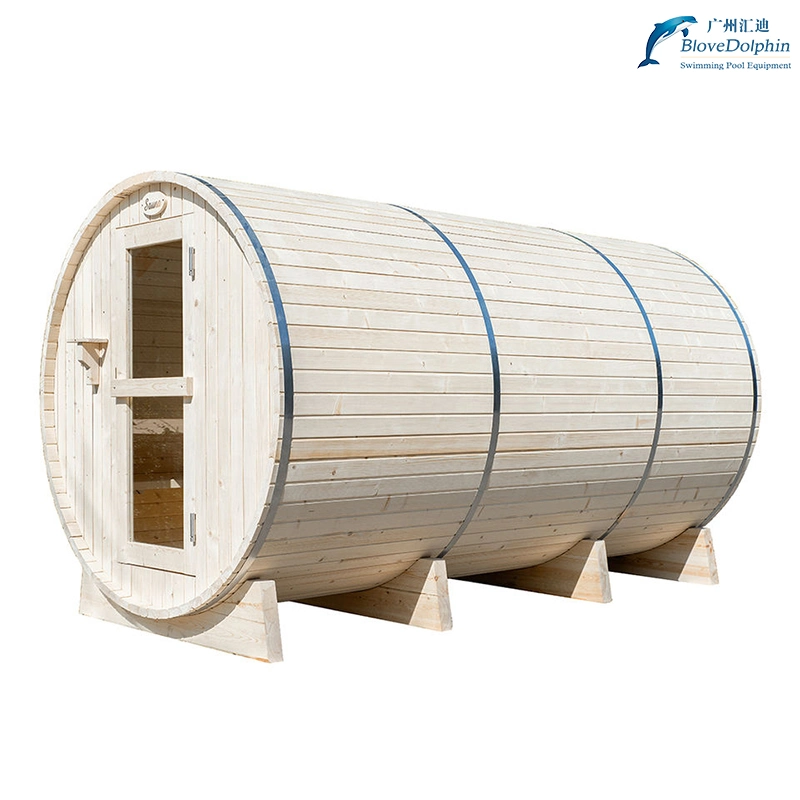 Outdoor Deluxe Dry Steam Mini Sauna Room Barrel Sauna Room Wooden Infrared Dry Steam Sauna Room