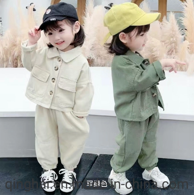 87 Kinds of Newest Design Item Number Ss8030 Sports Wear Little Girl Sport Suit