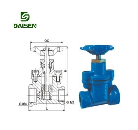 Ductile Iron Adjustable Thread Soft Seal Gate Valve