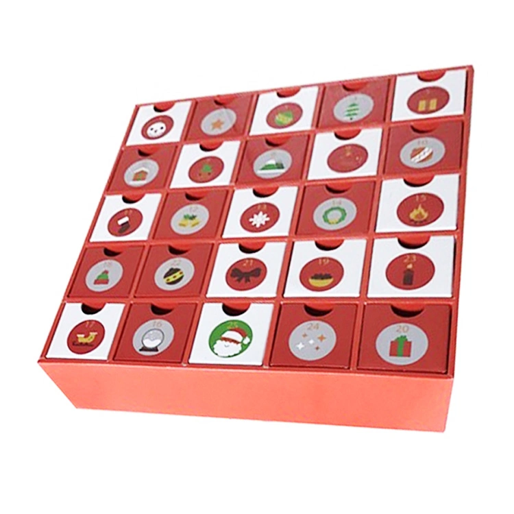 Custom Christmas Countdown Advent Calendar Box Decorative Drawer Boxes