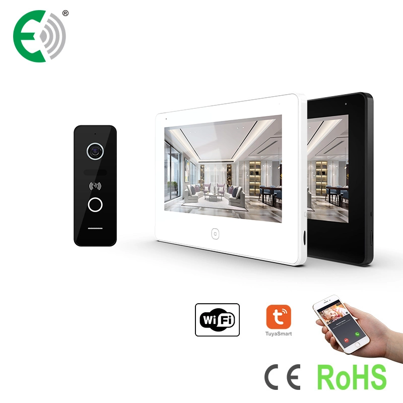 7-Zoll-Digital UTP/IP WiFi Home Security Video Doorphone mit Touchscreen und Kartenfreischalten