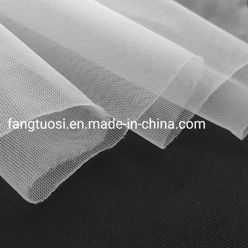 Cheap High-Quality Recycled 100 Polyester Mesh Warp Fabric for Wedding Dress