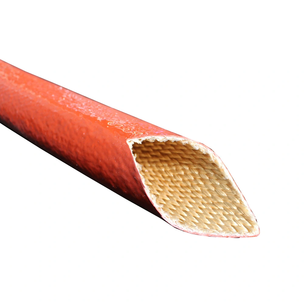 Iron Oxide Red Silicone Rubber Coated Fibreglass Silitube Heat-Resistance Protection Tube