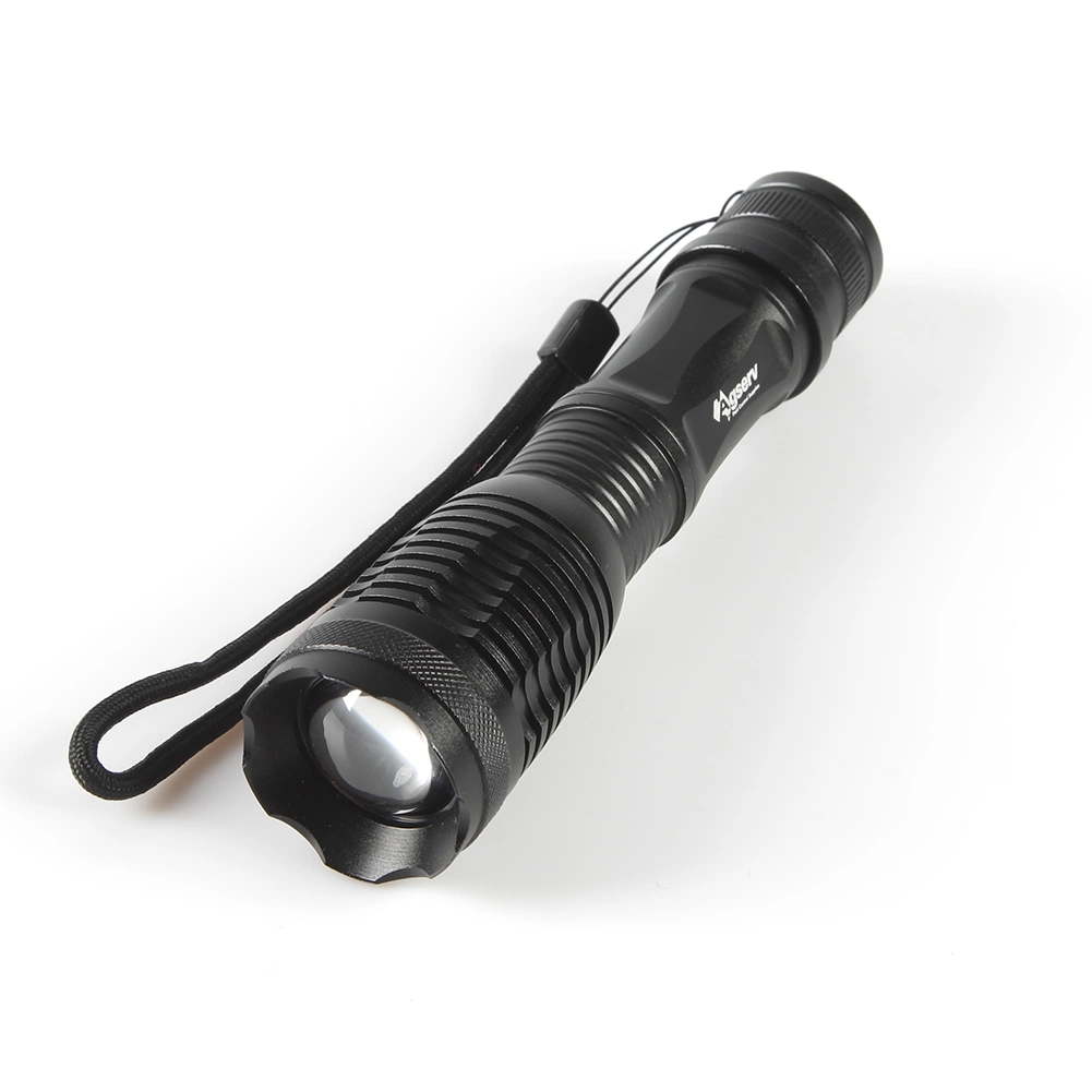 Yichen Zoom Dual Beams LED Torch & Flashlight with Rechargeable or Dry Battery