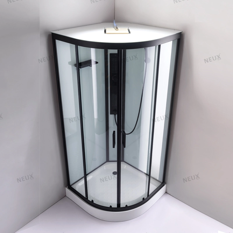 Corner Bathroom Cabin Easy Installation Glass Sector Sliding Door Shower Room