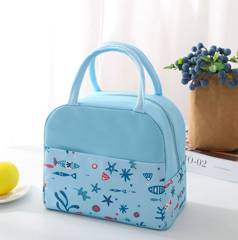 Fashion Unique Cartoon Design Breakfast Portable Oxford Insulated Cooler Lunch Bag