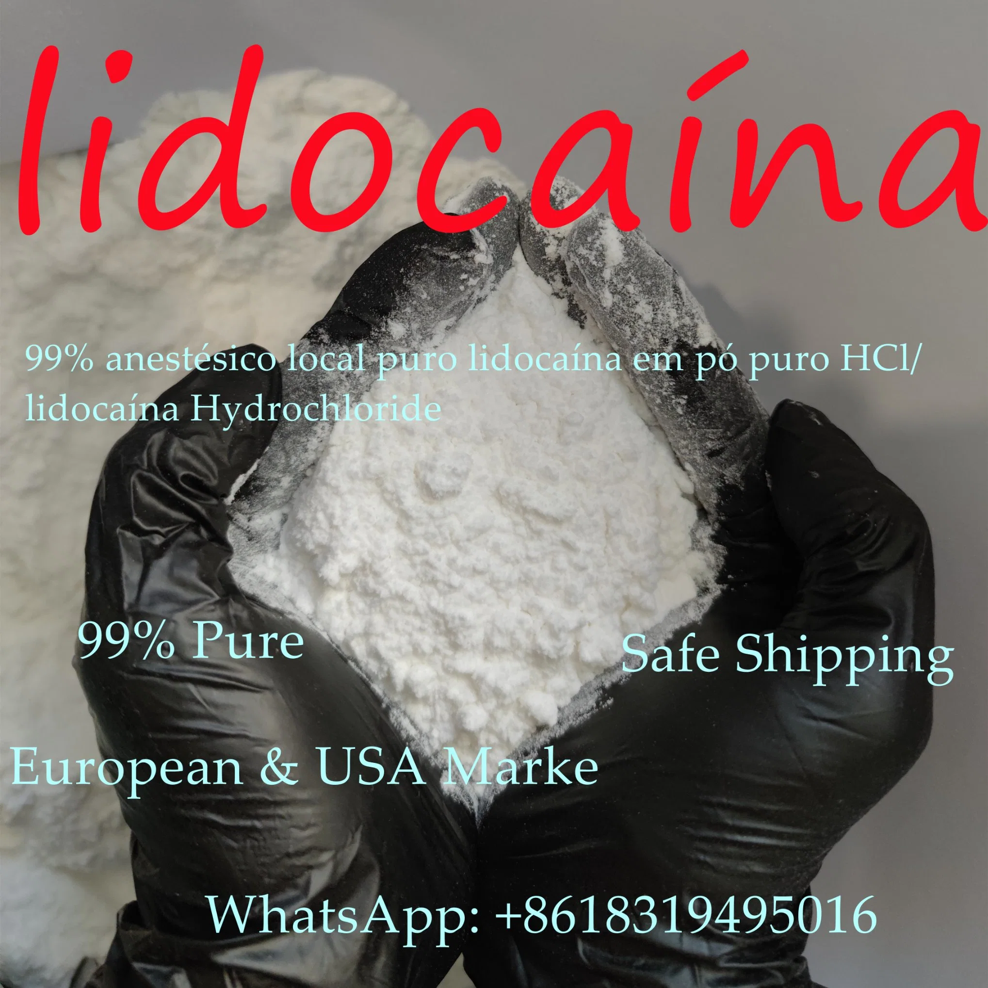 99.9% Pure Lidocaine/Lidocaina HCl Powder, 100% Safe Clearance