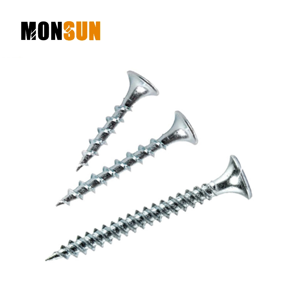 Blue Zinc Plated Bugle Head Fine Twinfast/Coarse Single Thread Drywall Screw/Tornillos Made in China