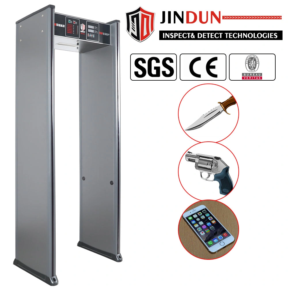 High Sensitivity 6 Zones Walk Through Metal Detector Door Frame