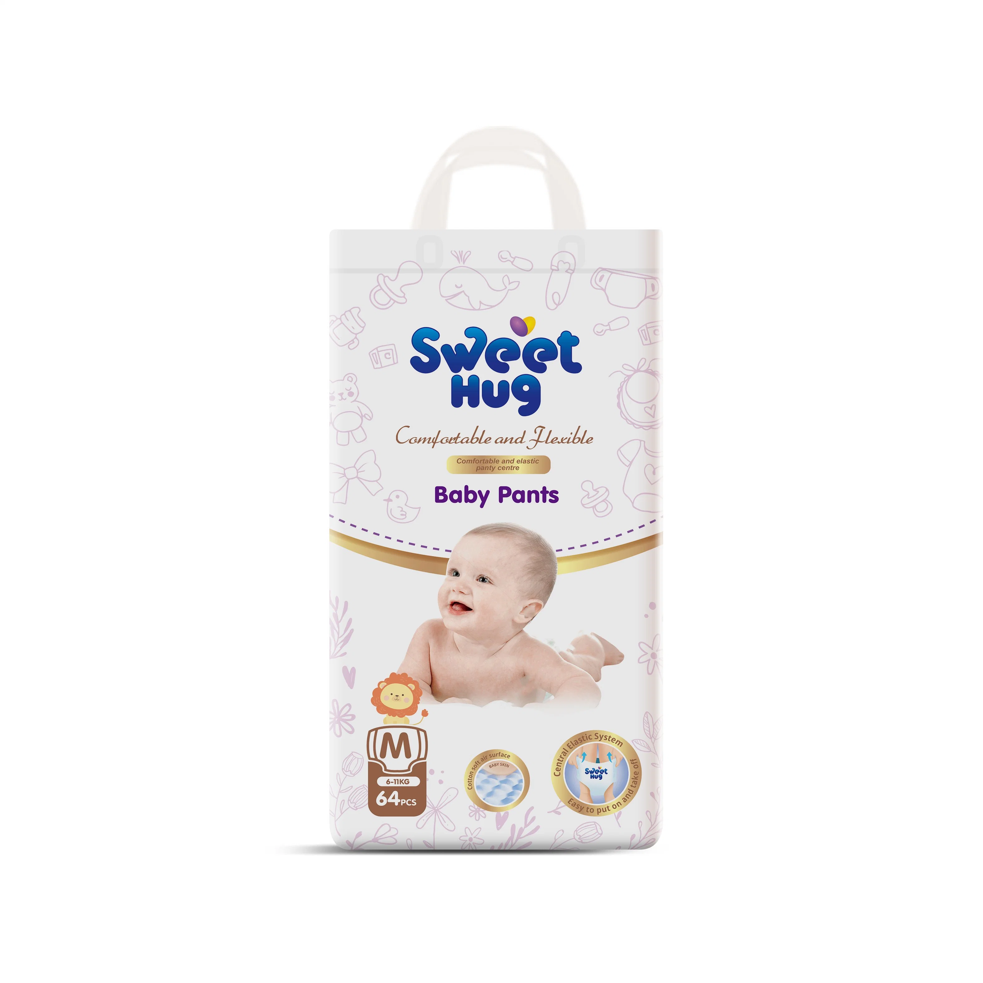 Diaper Free Sample Manufacturer OEM Custom Disposable A Grade Pamperings Nappy Wholesale/Supplier Pull up Baby Cotton Diapers Pants