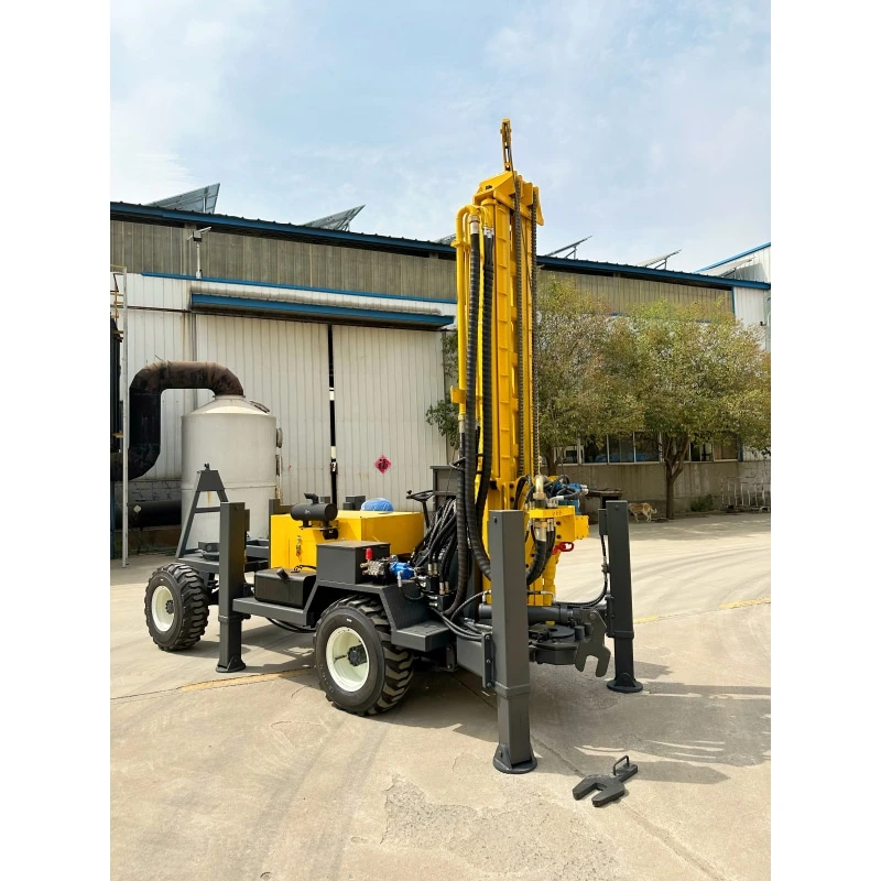 260m Diesel Engine Borehole Water Well Drilling Rig Machineself-Propelled Wheel-Type Belt Opening and Closing Power Head