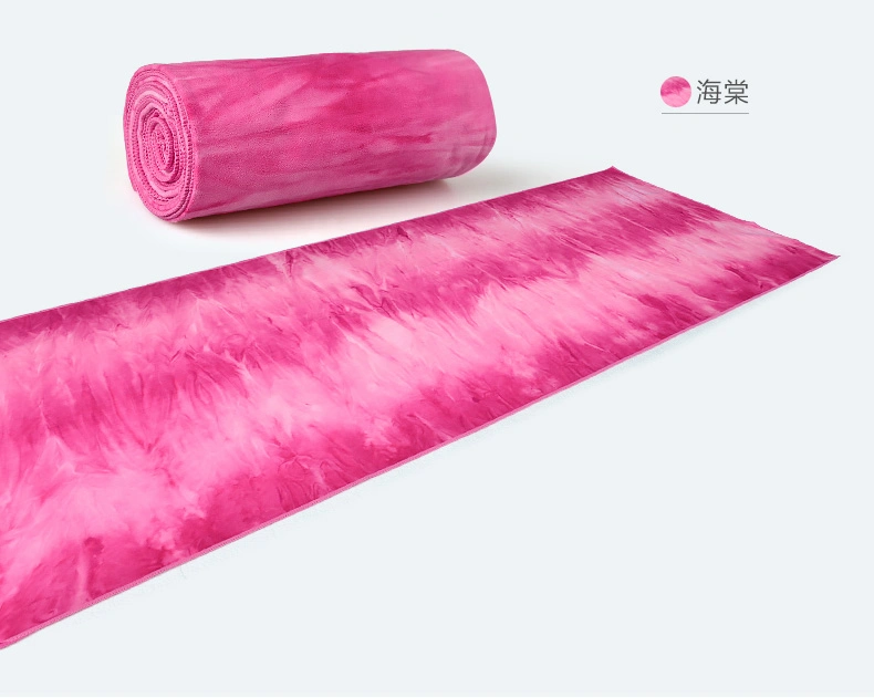 Tie Dye Textile Antideslizante absorbente de sudor caliente Toallas de microfibra de Yoga