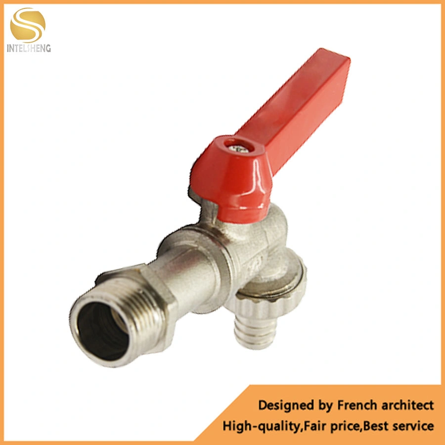 Top Sell in Wall Cold Water Nozzle Nickel Plated Cock Washing Machine Bibcock Tap