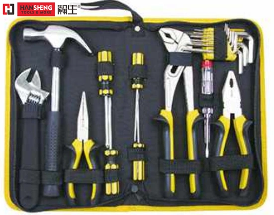 Aluminum Alloy Toolbox, Combination, Set, Gift Tools,12,10,16,,PCS Household Set Tools,Made of Carbon Steel,Polish,Pliers,Wire Clamp,Hammer,Wrench,Snips