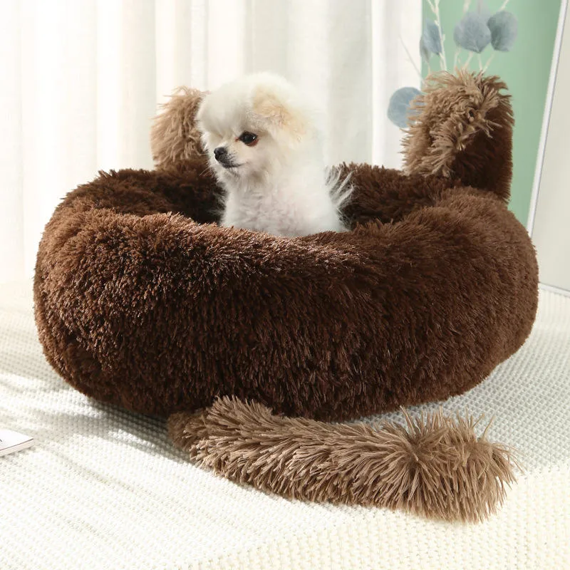 Cute Round Pet Sleeping Sofa Luxury Cute Cat Dog Bed