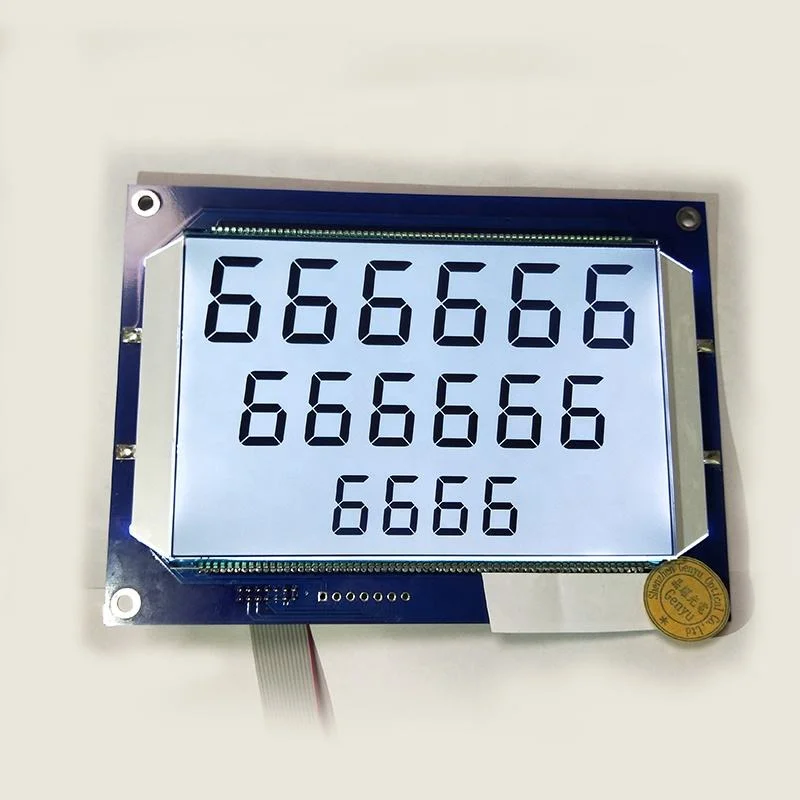 Kostengünstige kundenspezifische TN Stn HTN FSTN VA Transmissive Negative Smart Thermostat 6 O'Clock LCD LCM-Bildschirm mit Pins