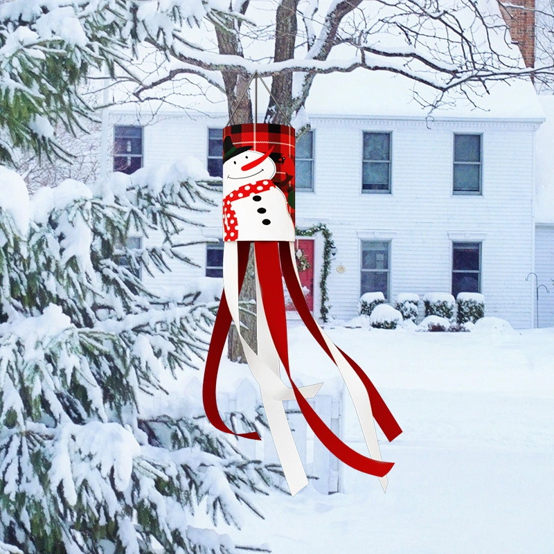 Tuyau de vent de Noël d'un drapeau décorations de jardin en terrasse en plein air Wind Chimes