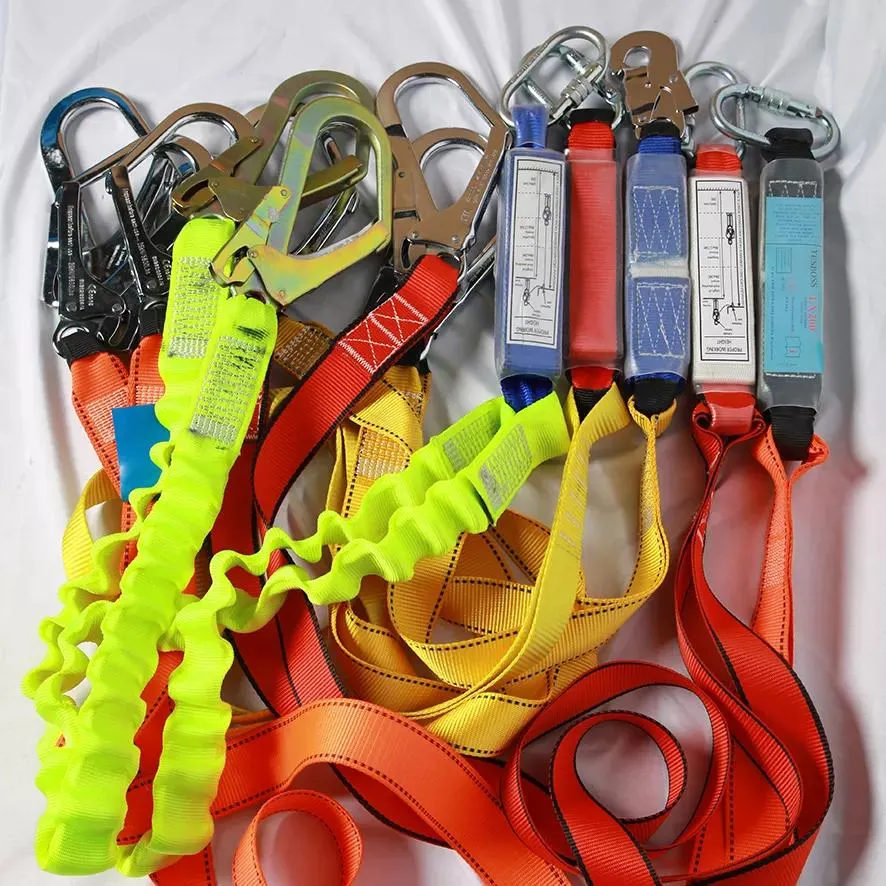 Factory Made Polyester Shock Absorber Safety Buckle Lanyard