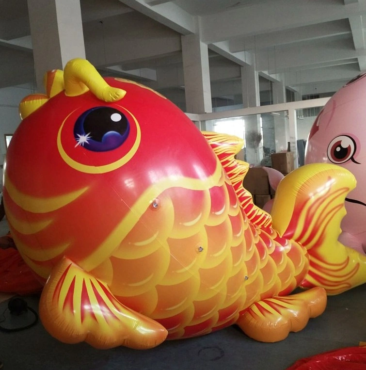 Boyi Balloon Publicidad Inflatable Dolphin Inflatable Golden Fish