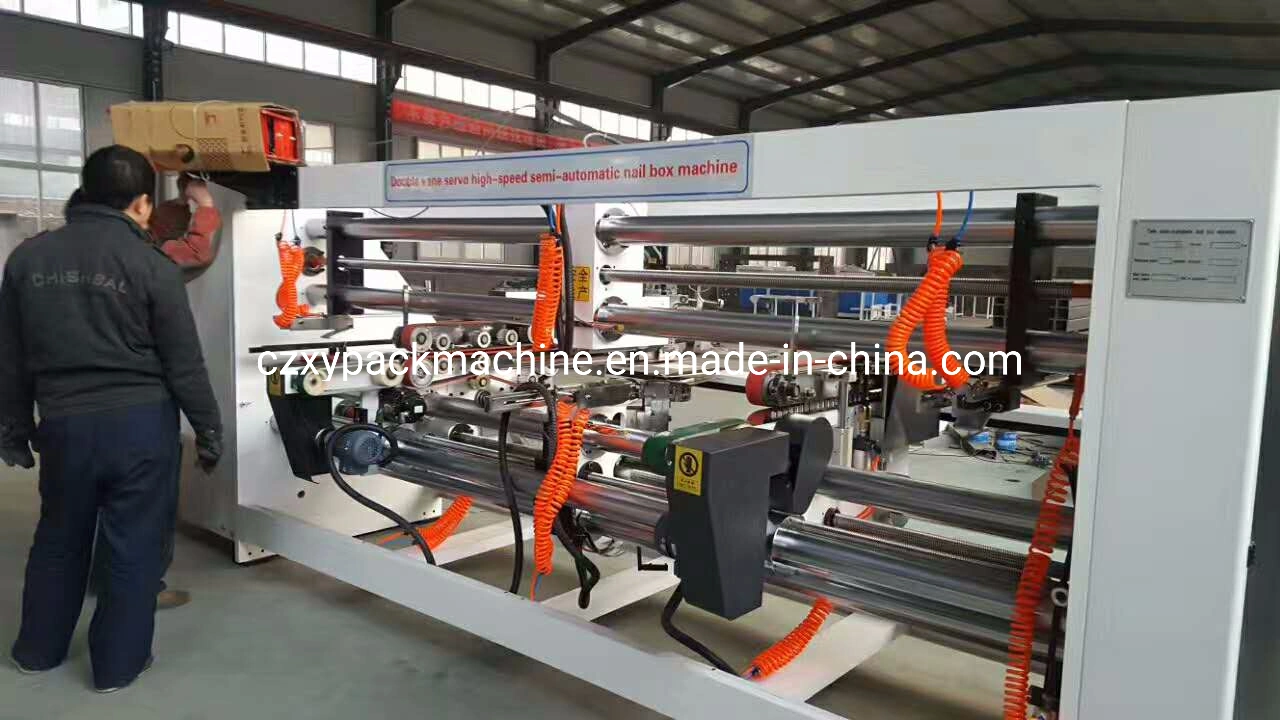 Semi-Automatic Double Head Corrugated Box Stapling Machinery