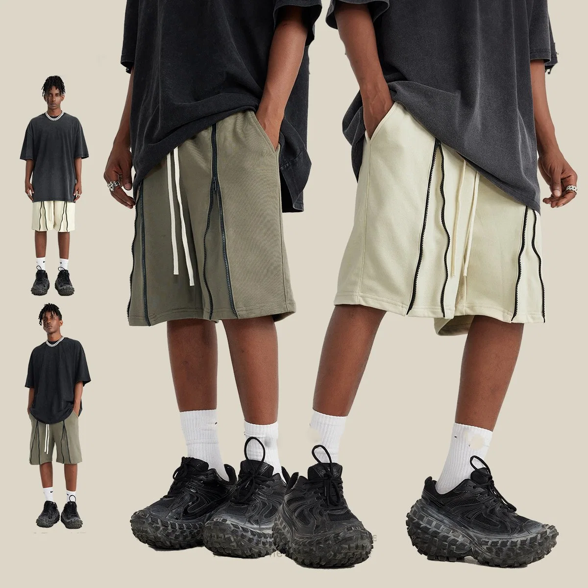 2023 Pantalon de jogging basique sur mesure en coton, short de sport de basketball, short d'été unisexe à la mode pour hommes avec cordon de serrage.